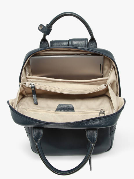 Leather Flandres Business Backpack Etrier Blue flandres EFLA8271 other view 3